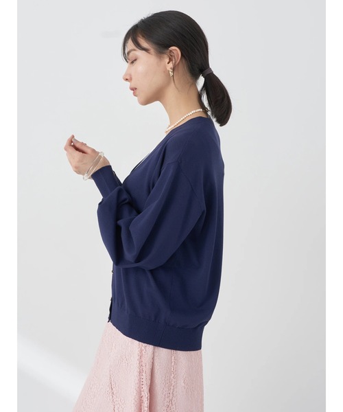 earth music&ecology（アースミュージックアンドエコロジー）の「ヴィンテージボタンカーディガン（カーディガン/ボレロ・レディース・ネイビー/イエロー/レッド/グリーン/サックスブルー/オフホワイト・FREE）」の21枚目の写真