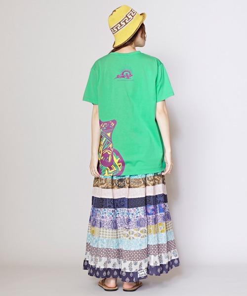 チャイハネ（チャイハネ）の「【チャイハネ】洋輔×Amina きつね親子Tシャツ（Tシャツ/カットソー・メンズ・ミント/カーキ/ベージュ/グレー/ブラック・L/M）」の21枚目の写真