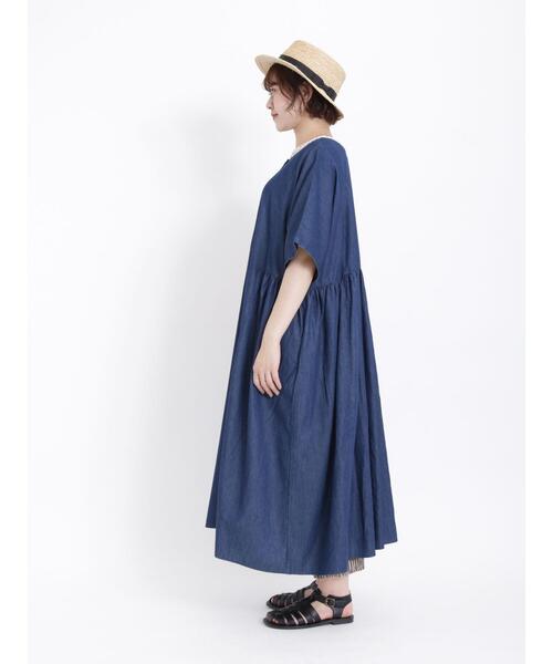 Samansa Mos2（サマンサ モスモス）の「デニム前後着ワンピース（ワンピース・レディース・ネイビー・F）」の9枚目の写真