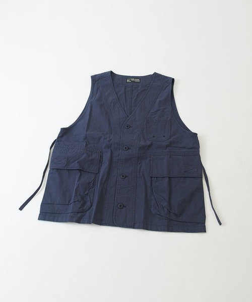 CUBE SUGAR（キューブシュガー）の「無地綿ダンプVネックベスト（ベスト・レディース・ベージュ/ネイビー/オレンジ・M）」の21枚目の写真
