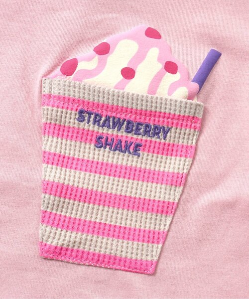BREEZE（ブリーズ）の「【セットアップ対応】シェイクポケットTシャツ（Tシャツ/カットソー・キッズ・ピンク/ライム/チャコール/パープル・80/90/100/110/120/130/140）」の10枚目の写真