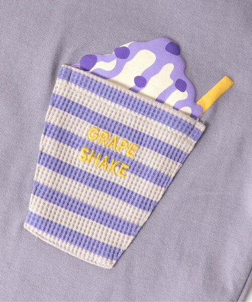 BREEZE（ブリーズ）の「【セットアップ対応】シェイクポケットTシャツ（Tシャツ/カットソー・キッズ・ピンク/ライム/チャコール/パープル・80/90/100/110/120/130/140）」の18枚目の写真