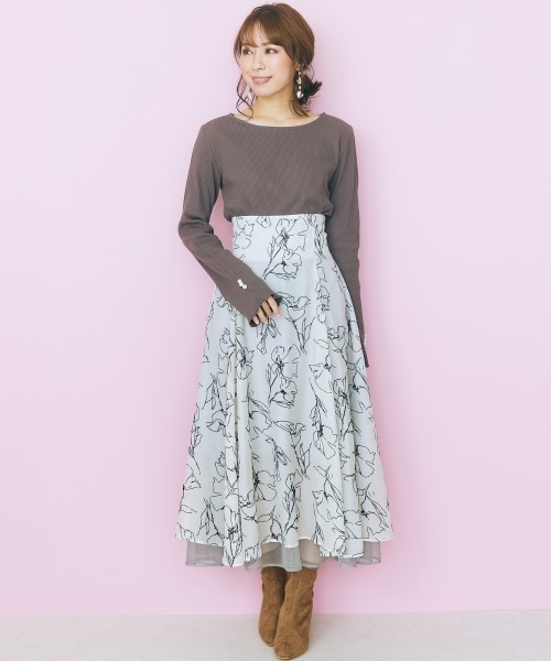 marun（マルン）の「＜大きいサイズ＞ パール調ボタン付き袖口スリットカットソー marun（Tシャツ/カットソー・レディース・チャコール/アイボリー・4L/L/LL/5L/3L）」の17枚目の写真