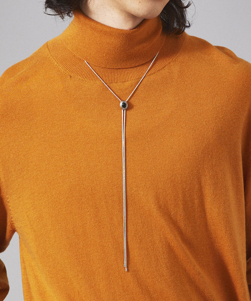 MYSELF ABAHOUSE（マイセルフアバハウス）の「【Leonor】ユニセックス メタルプレート カラーストーン ループタイ（ネックレス・メンズ・ホワイト/ブラック/シルバー/ブルー系その他・フリー）」の20枚目の写真