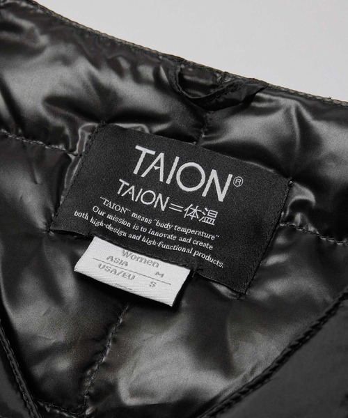 ROPE'（ロペ）の「【高評価】【TAION】別注Ｖネックショートダウンブルゾン（ダウンジャケット/コート・レディース・ブラック/ベージュ系その他/キナリ・L/M）」の14枚目の写真