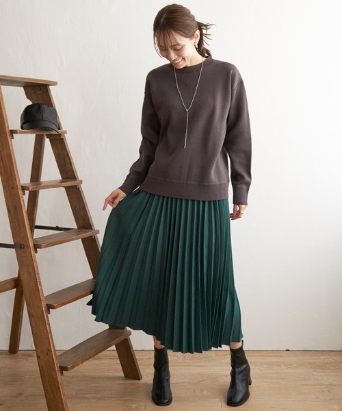 ikka（イッカ）の「ウーリッシュフラノプリーツスカート（スカート・レディース・ブラック/ブラウン/グレー/ダークグリーン・M/L/S）」の10枚目の写真