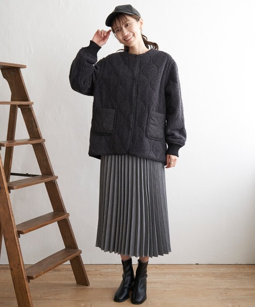 ikka（イッカ）の「ウーリッシュフラノプリーツスカート（スカート・レディース・ブラック/ブラウン/グレー/ダークグリーン・M/L/S）」の8枚目の写真