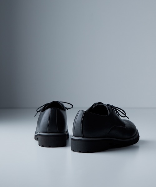 CIASENSE（シアセンス）の「＋6.8cm High Sole Dress LaceShoes Plain Toe  ハイソール ドレス レースシューズ プレーントゥ（ドレスシューズ・メンズ・ブラック・44/40/42）」の4枚目の写真