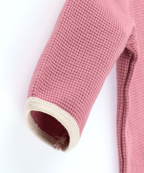 BRANSHES(ブランシェス)の「【WEB限定/ベビー/綿100%やわらかワッフル】長袖ボディスーツ(ロンパース・キッズ・アイボリー/ライトピンク/ピンク/グレイッシュベージュ・80/70)」の18枚目の写真