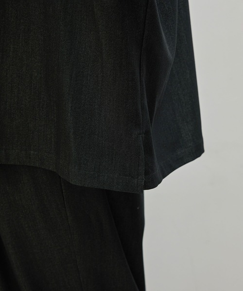 JUNRED（ジュンレッド）の「セットアップ対応 / テンセルタッチドレープビッグシャツ（シャツ/ブラウス・メンズ・ブラック/ネイビー・S/M/L）」の15枚目の写真