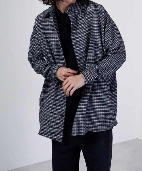 FUNALIVE（ファンアライブ）の「Vintage check heavy flannel shirt / ヴィンテージチェック ヘビーネルシャツ unisex（シャツ/ブラウス・メンズ・グリーン系/オレンジ系/ベージュ系/ブラック系/グレー系/ブラウン系・F）」の2枚目の写真
