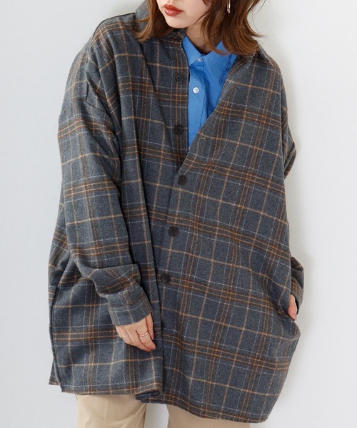 FUNALIVE（ファンアライブ）の「Vintage check heavy flannel shirt / ヴィンテージチェック ヘビーネルシャツ unisex（シャツ/ブラウス・メンズ・グリーン系/オレンジ系/ベージュ系/ブラック系/グレー系/ブラウン系・F）」の11枚目の写真