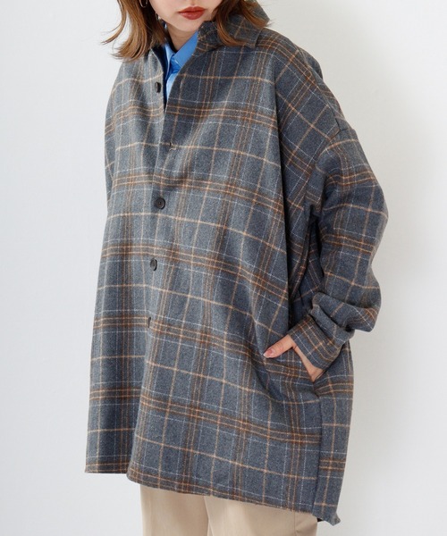 FUNALIVE（ファンアライブ）の「Vintage check heavy flannel shirt / ヴィンテージチェック ヘビーネルシャツ unisex（シャツ/ブラウス・メンズ・グリーン系/オレンジ系/ベージュ系/ブラック系/グレー系/ブラウン系・F）」の12枚目の写真