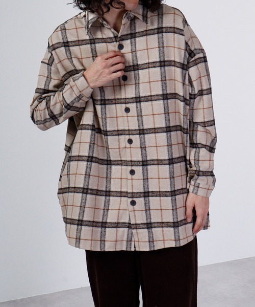 FUNALIVE（ファンアライブ）の「Vintage check heavy flannel shirt / ヴィンテージチェック ヘビーネルシャツ unisex（シャツ/ブラウス・メンズ・グリーン系/オレンジ系/ベージュ系/ブラック系/グレー系/ブラウン系・F）」の22枚目の写真