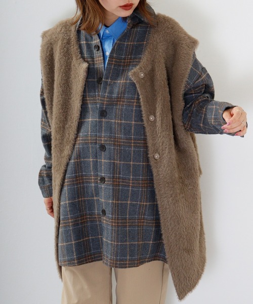 FUNALIVE（ファンアライブ）の「Vintage check heavy flannel shirt / ヴィンテージチェック ヘビーネルシャツ unisex（シャツ/ブラウス・メンズ・グリーン系/オレンジ系/ベージュ系/ブラック系/グレー系/ブラウン系・F）」の14枚目の写真