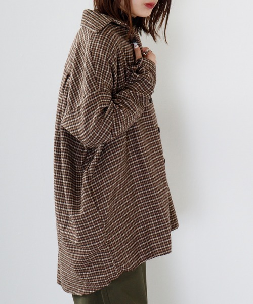 FUNALIVE（ファンアライブ）の「Vintage check heavy flannel shirt / ヴィンテージチェック ヘビーネルシャツ unisex（シャツ/ブラウス・メンズ・グリーン系/オレンジ系/ベージュ系/ブラック系/グレー系/ブラウン系・F）」の19枚目の写真