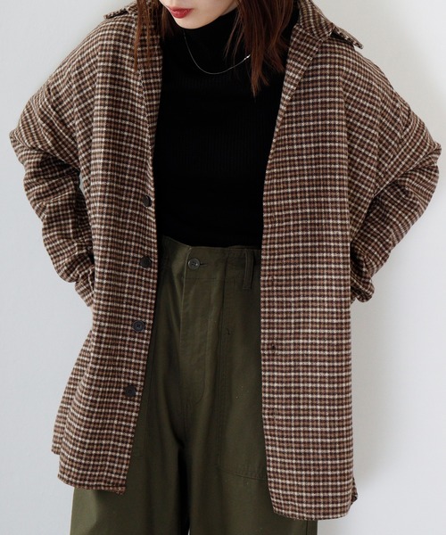 FUNALIVE（ファンアライブ）の「Vintage check heavy flannel shirt / ヴィンテージチェック ヘビーネルシャツ unisex（シャツ/ブラウス・メンズ・グリーン系/オレンジ系/ベージュ系/ブラック系/グレー系/ブラウン系・F）」の17枚目の写真