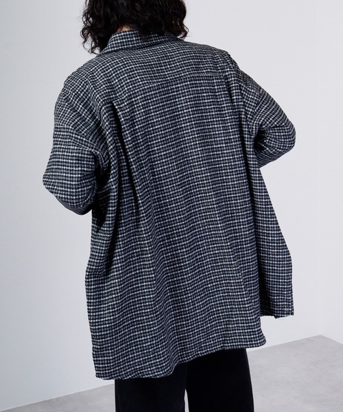 FUNALIVE（ファンアライブ）の「Vintage check heavy flannel shirt / ヴィンテージチェック ヘビーネルシャツ unisex（シャツ/ブラウス・メンズ・グリーン系/オレンジ系/ベージュ系/ブラック系/グレー系/ブラウン系・F）」の9枚目の写真
