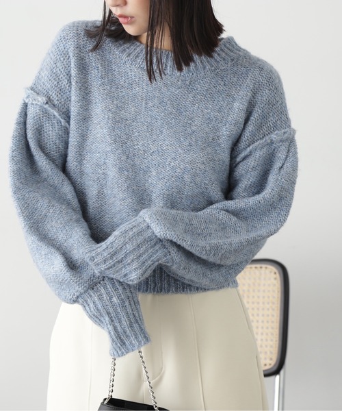 FREE'S MART（フリーズマート）の「◆バックリボンショート丈ニット（ニット/セーター・レディース・ピンク/グリーン/グレー/ブルー・FREE）」の21枚目の写真