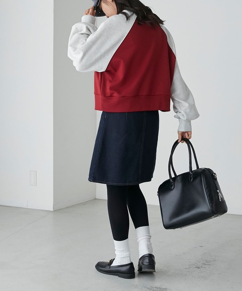 BONLECILL(ボンルシール)の「フレンチロゴ刺繍 ラグランスリーブ スウェットプルオーバー(スウェット・レディース・ネイビー系1/グレー系2/グレー系1・FREE)」の16枚目の写真