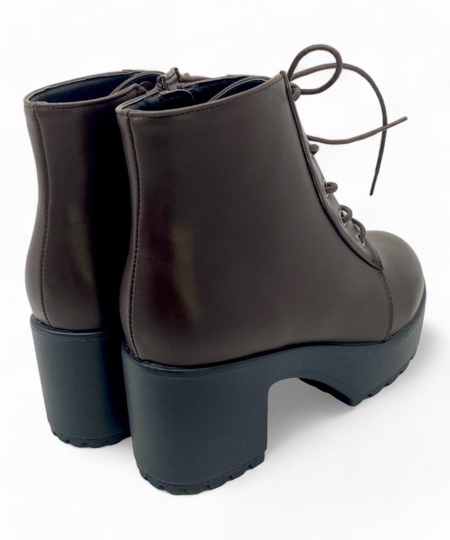 Sugar Sugar（シュガーシュガー）の「【SUGAR SUGARシュガーシュガー】レースアップブーツ（ブーツ・レディース・ダークブラウン/ブラック・S/M/L/LL）」の11枚目の写真