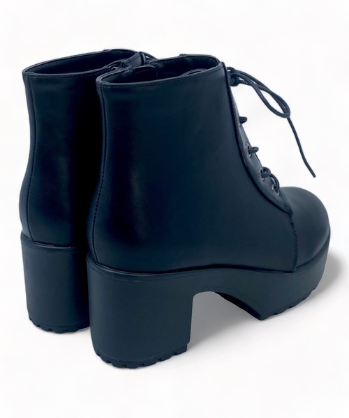 Sugar Sugar（シュガーシュガー）の「【SUGAR SUGARシュガーシュガー】レースアップブーツ（ブーツ・レディース・ダークブラウン/ブラック・S/M/L/LL）」の5枚目の写真