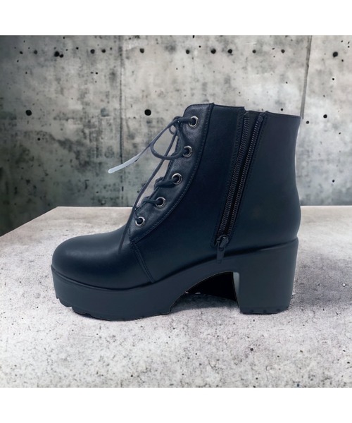 Sugar Sugar（シュガーシュガー）の「【SUGAR SUGARシュガーシュガー】レースアップブーツ（ブーツ・レディース・ダークブラウン/ブラック・S/M/L/LL）」の15枚目の写真