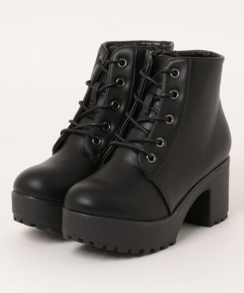 Sugar Sugar（シュガーシュガー）の「【SUGAR SUGARシュガーシュガー】レースアップブーツ（ブーツ・レディース・ダークブラウン/ブラック・S/M/L/LL）」の16枚目の写真
