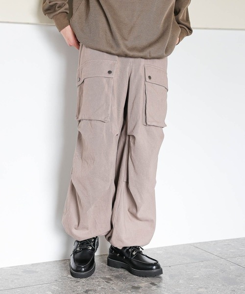niko and...(ニコアンド)の「フロントポケットワイドパンツ(カーゴパンツ・メンズ・カーキ/ライトベージュ・LARGE/MEDIUM)」の6枚目の写真