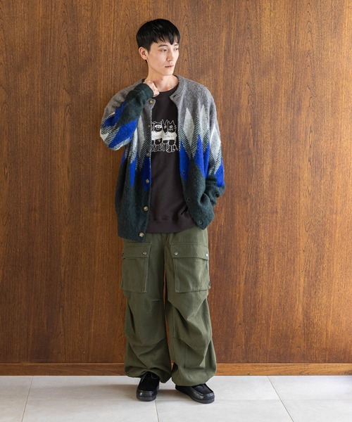 niko and...(ニコアンド)の「フロントポケットワイドパンツ(カーゴパンツ・メンズ・カーキ/ライトベージュ・LARGE/MEDIUM)」の10枚目の写真