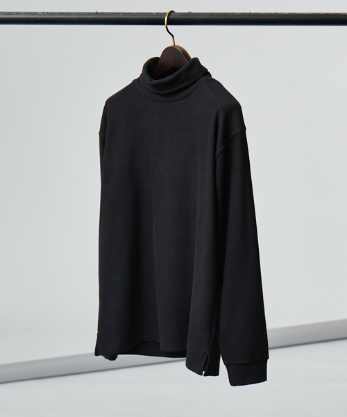 ABAHOUSE GRAY（アバハウスグレイ）の「【パウダーストレッチ】スムース タートルネック（Tシャツ/カットソー・メンズ・グレイッシュベージュ/オレンジ系その他/ライトグレー/ホワイト/ブラック・48/46）」の3枚目の写真
