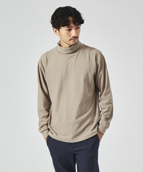 ABAHOUSE GRAY（アバハウスグレイ）の「【パウダーストレッチ】スムース タートルネック（Tシャツ/カットソー・メンズ・グレイッシュベージュ/オレンジ系その他/ライトグレー/ホワイト/ブラック・48/46）」の17枚目の写真