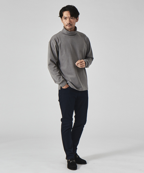 ABAHOUSE GRAY（アバハウスグレイ）の「【パウダーストレッチ】スムース タートルネック（Tシャツ/カットソー・メンズ・グレイッシュベージュ/オレンジ系その他/ライトグレー/ホワイト/ブラック・48/46）」の21枚目の写真