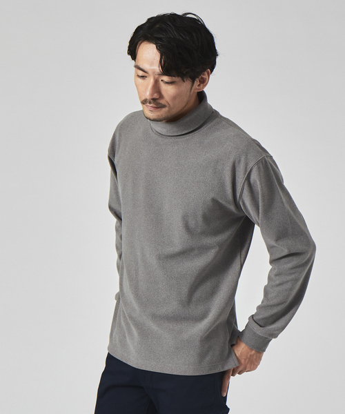 ABAHOUSE GRAY（アバハウスグレイ）の「【パウダーストレッチ】スムース タートルネック（Tシャツ/カットソー・メンズ・グレイッシュベージュ/オレンジ系その他/ライトグレー/ホワイト/ブラック・48/46）」の22枚目の写真