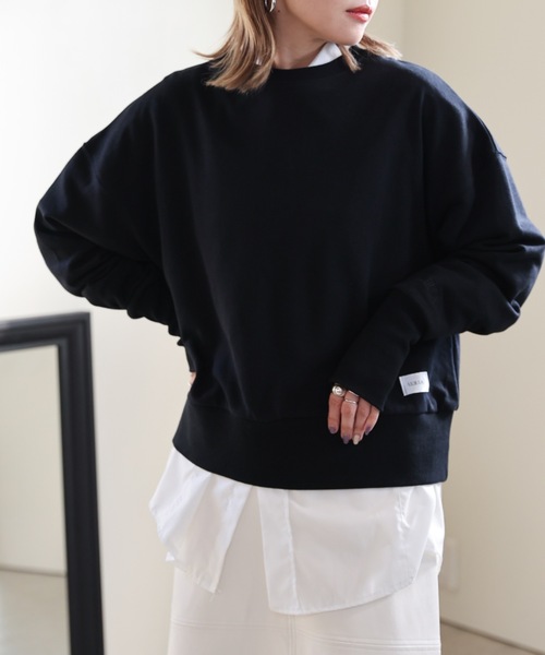 ULEULA(ウルア)の「裏毛スウェットトレーナー(スウェット・レディース・グレー/ブラック/アイボリー・FREE)」の3枚目の写真