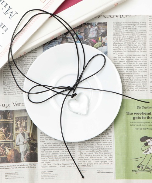 WEGO（ウィゴー）の「WEGO/BIGハートリボンネックレス（ネックレス・レディース・シルバー/その他1/その他2/その他3・FREE）」の4枚目の写真