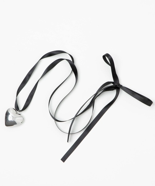 WEGO（ウィゴー）の「WEGO/BIGハートリボンネックレス（ネックレス・レディース・シルバー/その他1/その他2/その他3・FREE）」の7枚目の写真