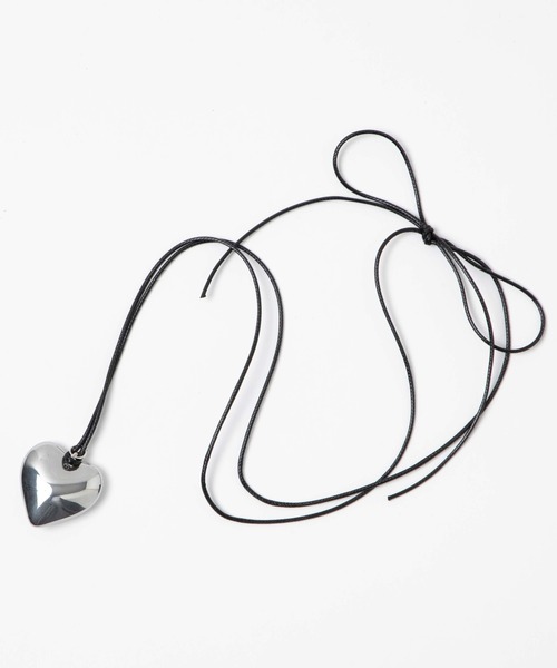 WEGO（ウィゴー）の「WEGO/BIGハートリボンネックレス（ネックレス・レディース・シルバー/その他1/その他2/その他3・FREE）」の9枚目の写真