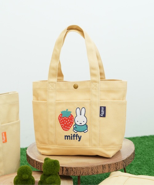 Miffy( ミッフィー)の「【miffy/ミッフィー】 500mlペットボトル収納可 ミニトートバッグ(トートバッグ・レディース・ホワイト/ブラック/ブルー/ベージュ/その他1/その他2・FREE)」の6枚目の写真