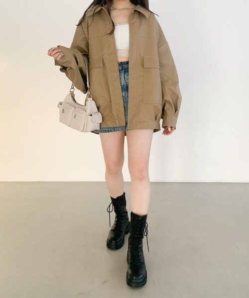 シャンブレーギャザーキャミソール lella3161-01.jpg