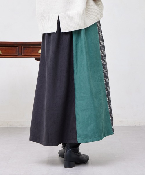 Chez toi（シェトワ）の「サイドベルトキルトスカート（スカート・レディース・ブラック/オレンジ/グレー・FREE）」の9枚目の写真