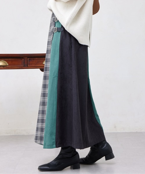 Chez toi（シェトワ）の「サイドベルトキルトスカート（スカート・レディース・ブラック/オレンジ/グレー・FREE）」の11枚目の写真