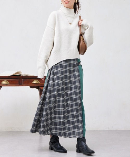 Chez toi（シェトワ）の「サイドベルトキルトスカート（スカート・レディース・ブラック/オレンジ/グレー・FREE）」の12枚目の写真