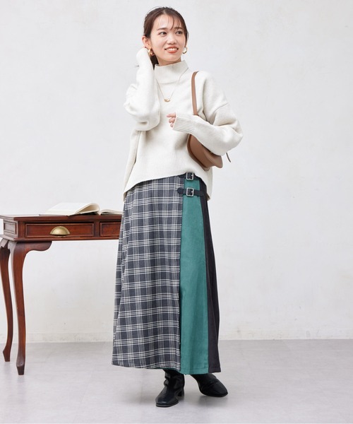 Chez toi（シェトワ）の「サイドベルトキルトスカート（スカート・レディース・ブラック/オレンジ/グレー・FREE）」の13枚目の写真