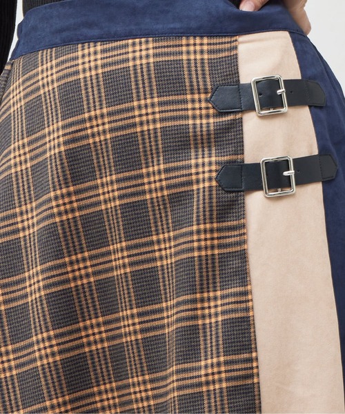 Chez toi（シェトワ）の「サイドベルトキルトスカート（スカート・レディース・ブラック/オレンジ/グレー・FREE）」の22枚目の写真