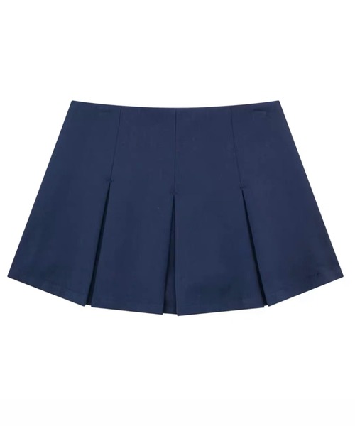 ROOPTOKYO（ループトウキョウ）の「▲ハイウエストワイドプリーツパンツ スカパン（スカート・レディース・ブラック/グレー/ストライプ/ネイビー/ベージュ・XS/M/S）」の4枚目の写真