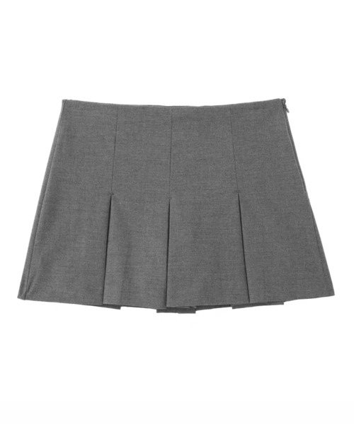 ROOPTOKYO（ループトウキョウ）の「▲ハイウエストワイドプリーツパンツ スカパン（スカート・レディース・ブラック/グレー/ストライプ/ネイビー/ベージュ・XS/M/S）」の3枚目の写真