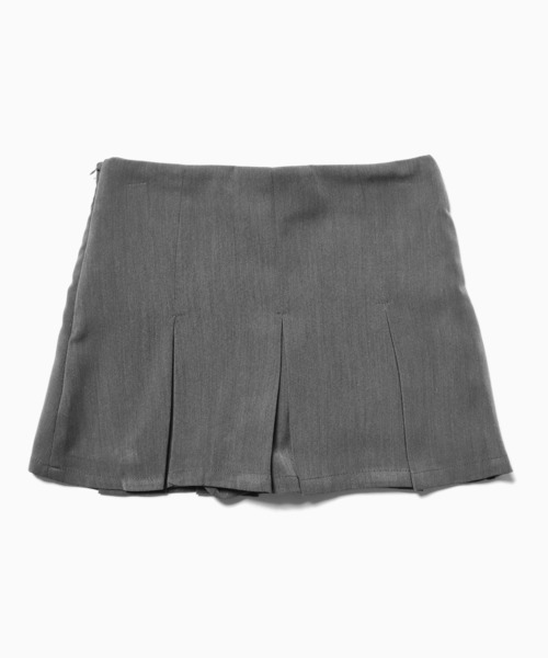 ROOPTOKYO（ループトウキョウ）の「▲ハイウエストワイドプリーツパンツ スカパン（スカート・レディース・ブラック/グレー/ストライプ/ネイビー/ベージュ・XS/M/S）」の12枚目の写真