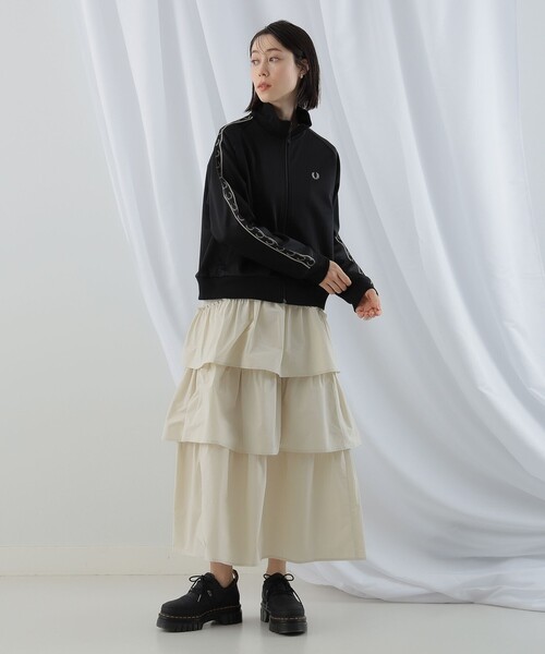 Ray BEAMS（レイビームス）の「FRED PERRY × Ray BEAMS / 別注 Track Jacket（ジャージ・レディース・ブラック/ナチュラル・ONE SIZE）」の13枚目の写真