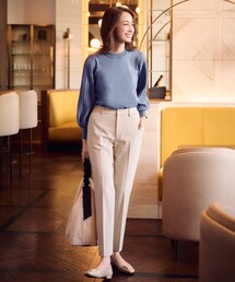 index | ≪S-LLsize≫ 裏起毛 ストレッチテーパードパンツ【蓄熱素材/吸湿発熱/防シワ/洗濯機洗い可】(その他パンツ)